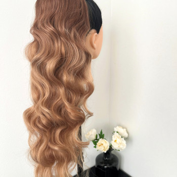 OMBRE MED PLAVI UVIJENI REP NA MREŽICU 65 CM