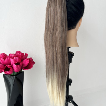 Ombre smeđi ravan Velcro rep 60 cm