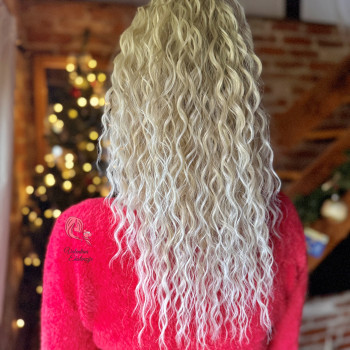 BABY BLONDE KOVRČAVI FUTURA REP NA MREŽICU 50 CM