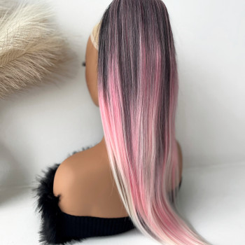 OMBRE ROZI RAVAN FUTURA REP NA MREŽICU 70 CM