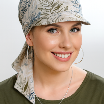 Turban Berta krem 2u1