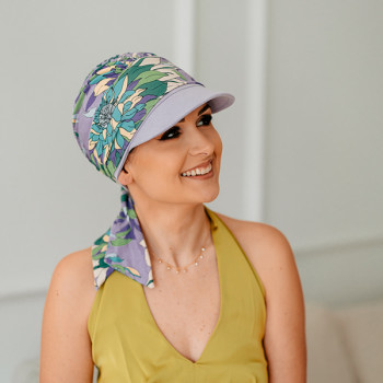 Turban Berta purple 2u1