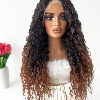 Luxury perika Sutton ombre smeđa