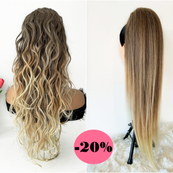 Bella kovrčavi rep 70 cm + Ravan rep 70 cm