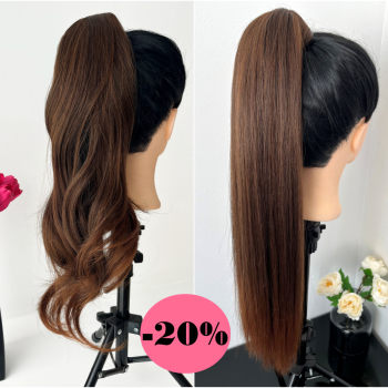 Uvijeni rep na čičak 50/55 cm + Ravan rep na čičak 60 cm (SVE NIJANSE)