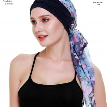 Pokrivalo za glavu ~ Turban Gentle Bloosom purple