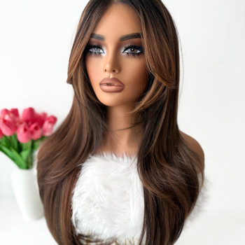 Wear&Go Luxury perika Sophia caramel brown (EXTRA GRIP)
